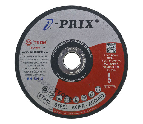 ĐÁ CẮT IPRIX A24R METAL 150 X 2.0 X 22.23MM